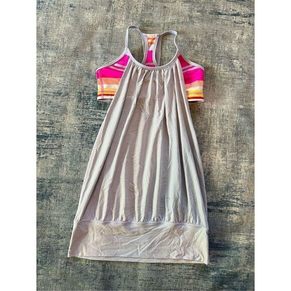 Lululemon No Limits Gray Pink Cool Breeze Groovy Stripe Multi Size 4 - Picture 6 of 7